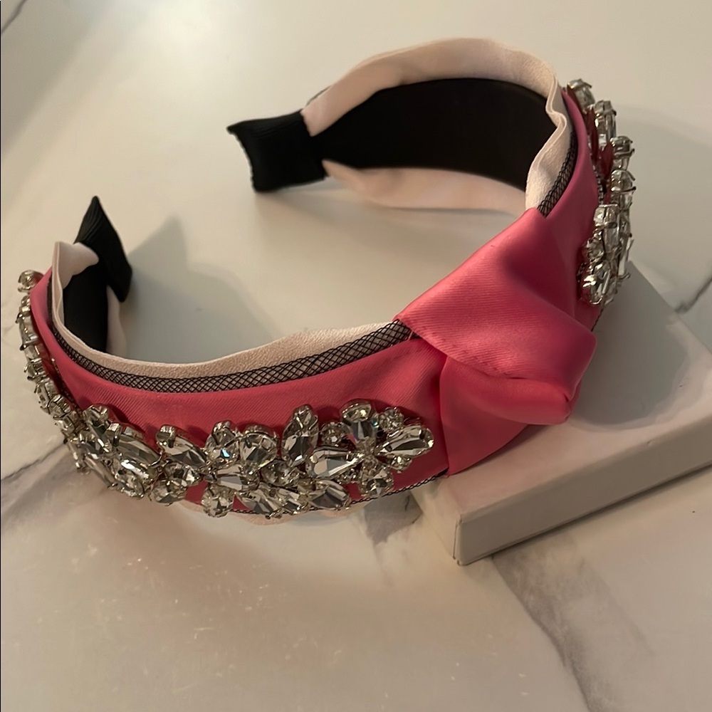 Elegant Pink Embellished Headband
